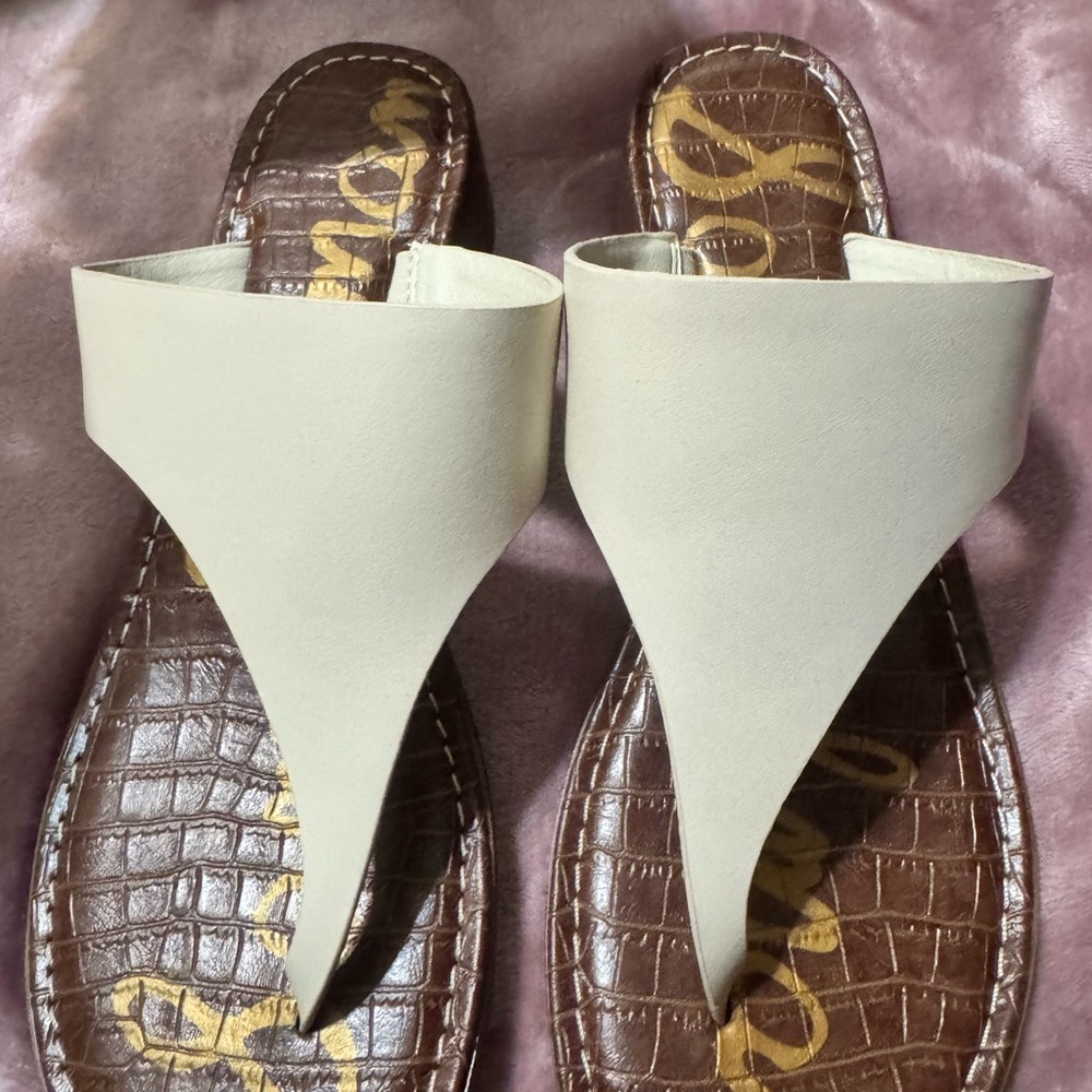 Sam Edelman white sandals